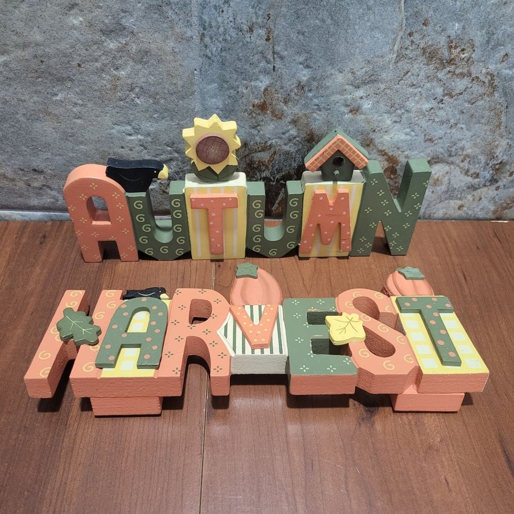 Autumn Harvest Wood Sign